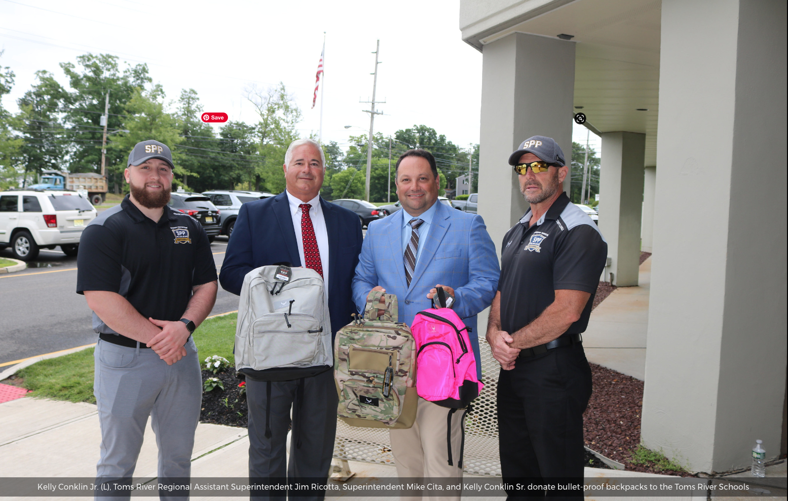 Bullet-Proof Backpacks Donated to School District by Security Guard Agency