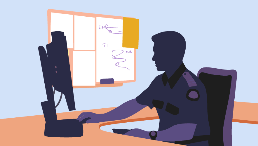 Security guard illustration