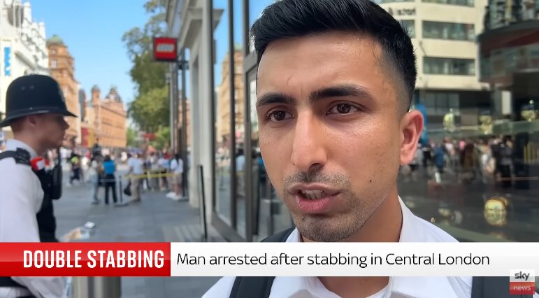 security guard describes how he disarmed man who stabbed a woman and a girl