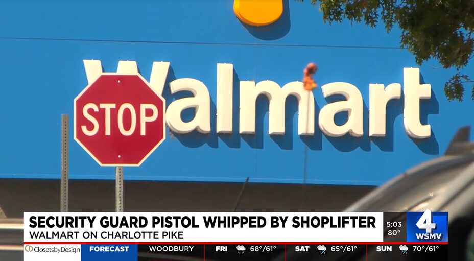 Walmart The shoplifter was trying to steal almost $2,000 worth of items