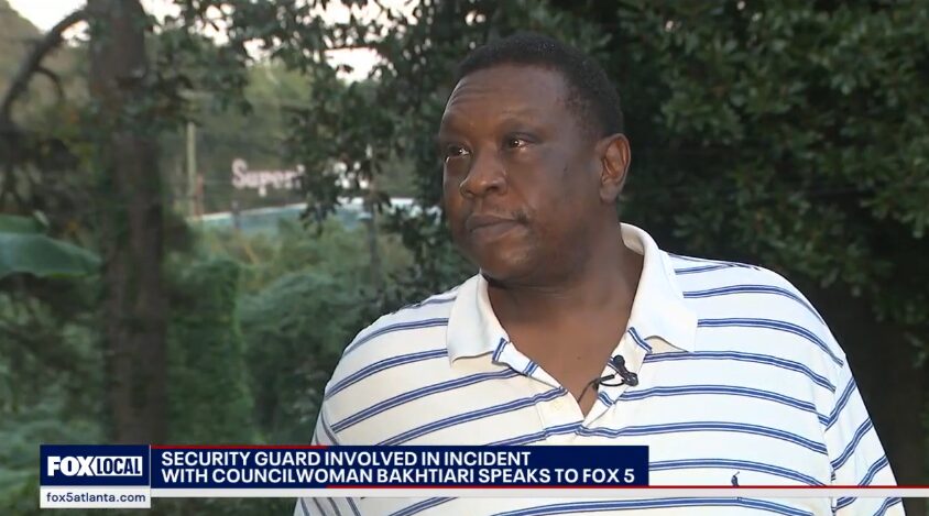 security guard says atlanta councilwoman had no right to touch him