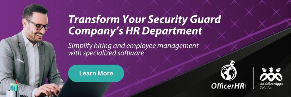 security guard managemenr human resources