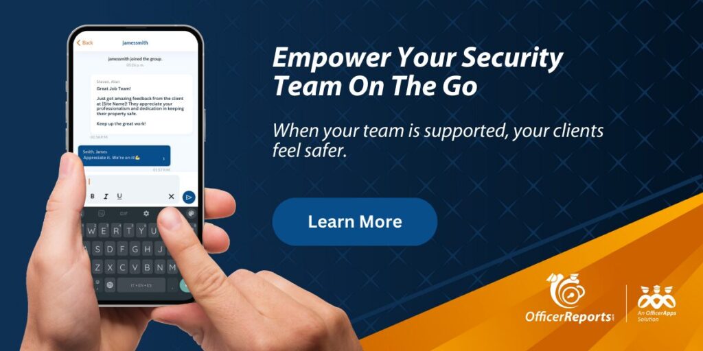 security guard software messaging