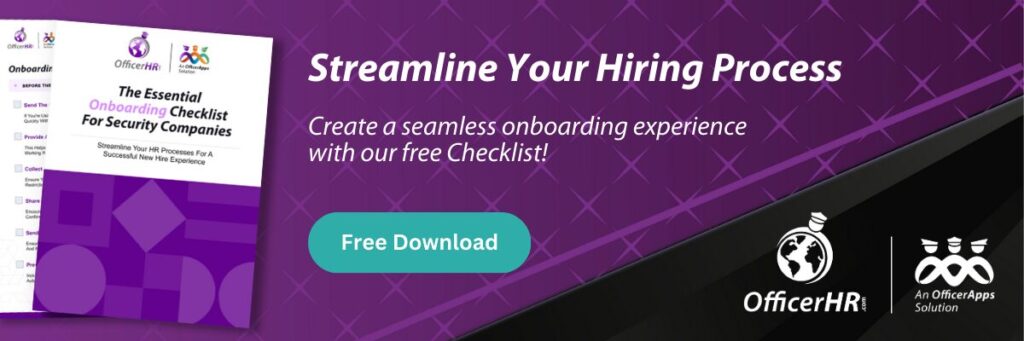 onboarding checklist for security guard companies