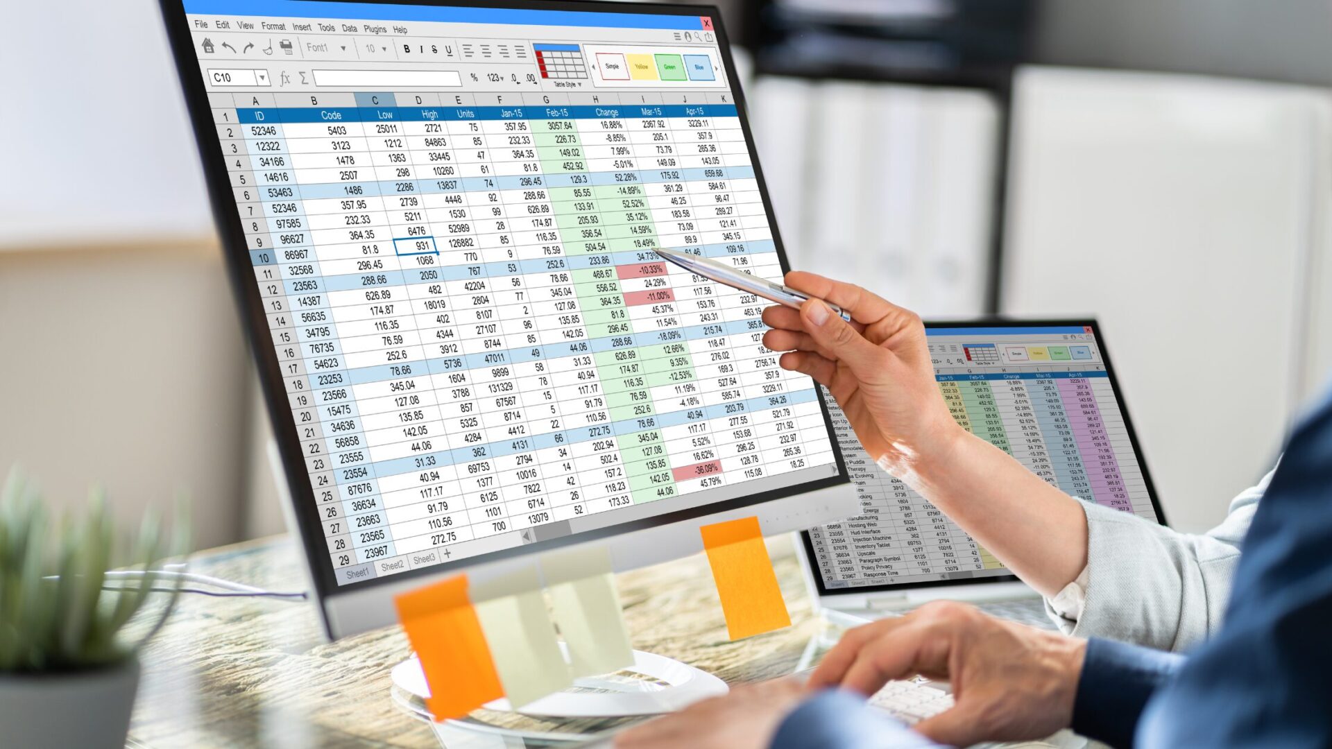 spreadsheets security guard company profit